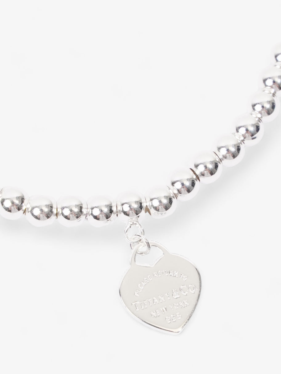 Tiffany and Co Heart Tag Bead Bracelet Silver Silver Sterling 17 Image 3