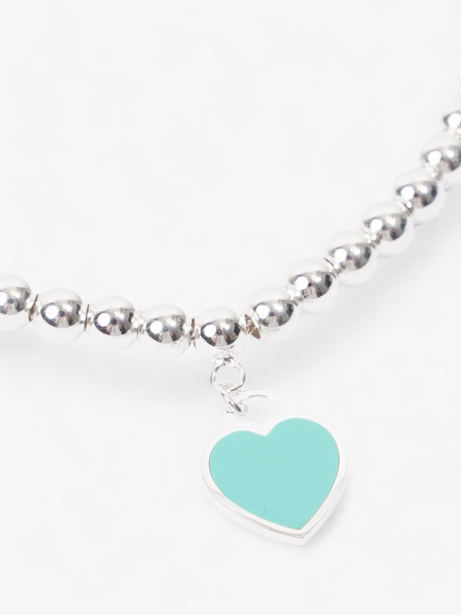 Tiffany and Co Heart Tag Bead Bracelet Silver Silver Sterling 17 Image 4