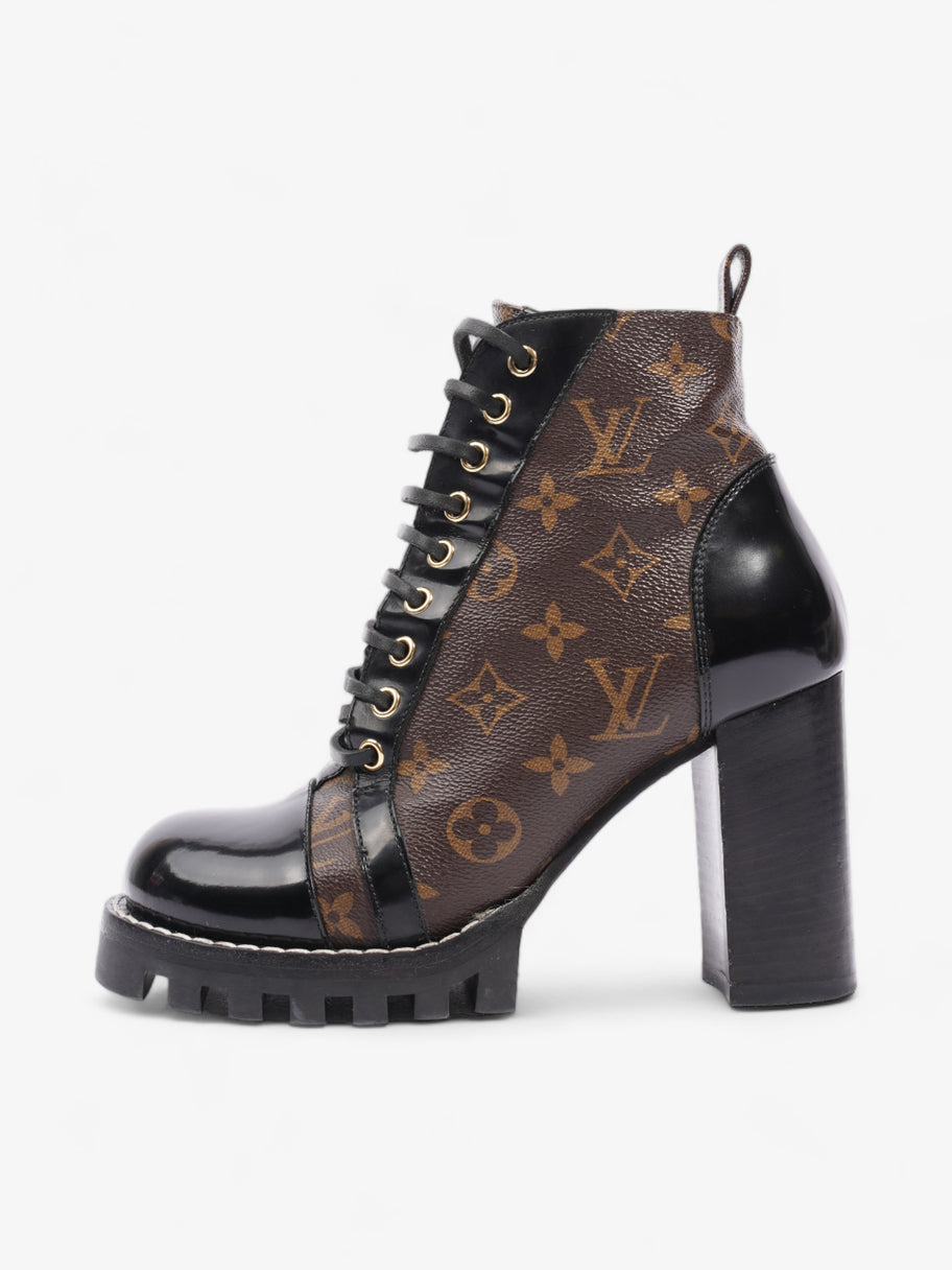 Louis Vuitton Star Trail Ankle Boots 90 Black / Brown Monogram Leather EU 38 UK 5 Image 5