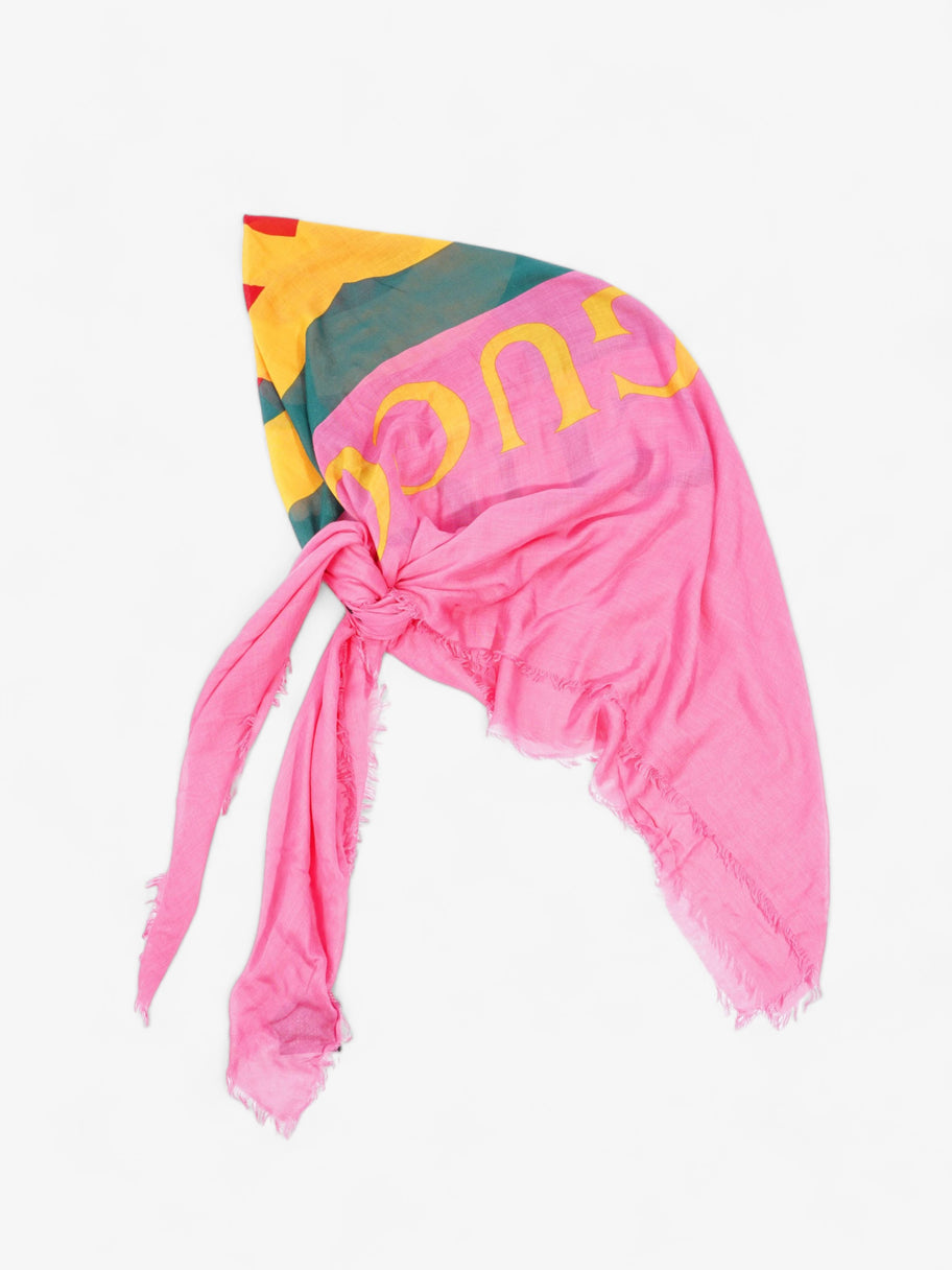 Logo Shawl Pink / Red / Green / Yellow Modal Image 4