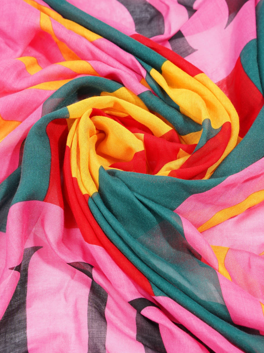 Logo Shawl Pink / Red / Green / Yellow Modal Image 5