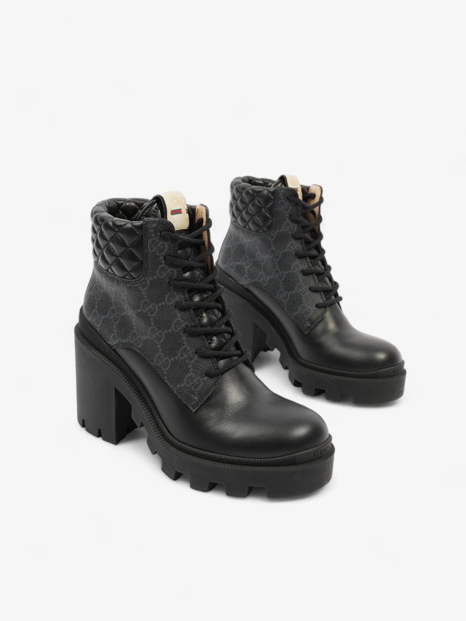 Gucci Trip GG Boots 90 Black / Black Monogram Leather EU 37 UK 4 Image 2