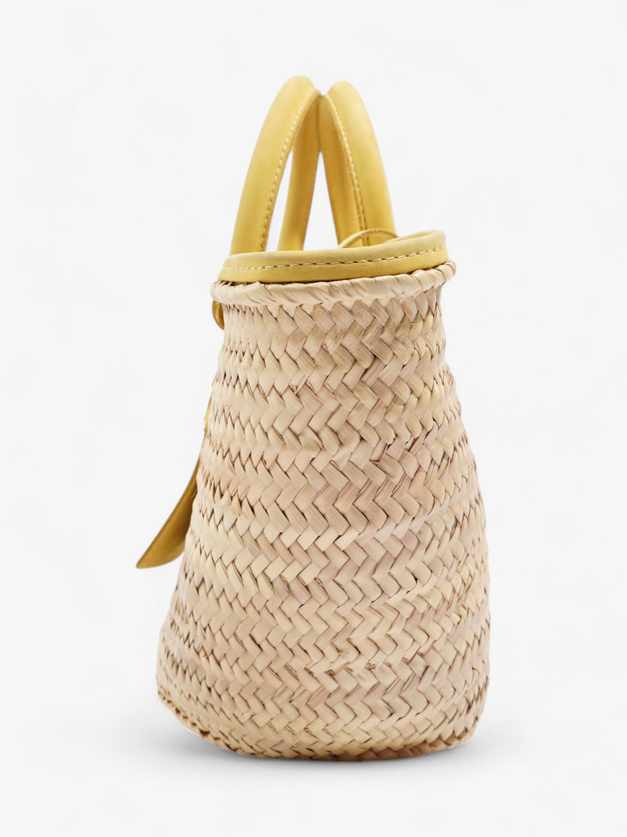 Jacquemus Le Panier Soli Tote Bag Yellow / Natural Straw Image 4