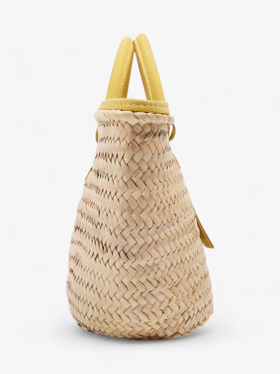 Jacquemus Le Panier Soli Tote Bag Yellow / Natural Straw Image 6