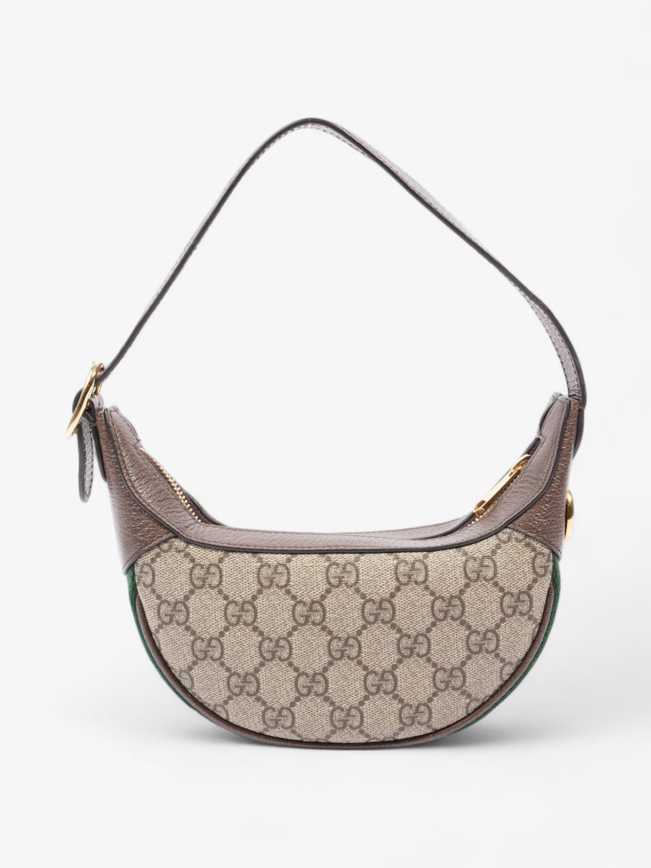 Gucci GG Mini Ophidia Beige And Ebony GG Supreme / Gucci Stripe Coated Canvas Image 4