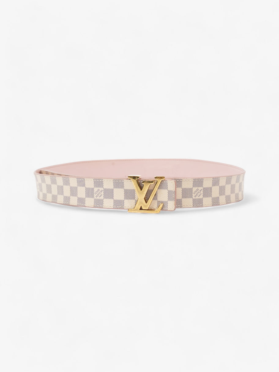 Louis Vuitton LV Iconic Reversible Belt Damier Azur / Rose Ballerine Coated Canvas 80cm / 32