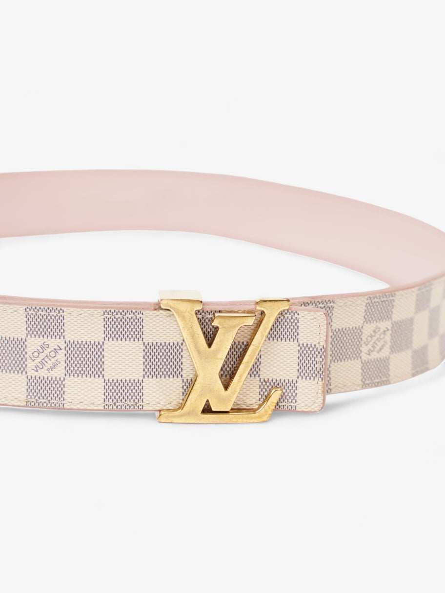 Louis Vuitton LV Iconic Reversible Belt Damier Azur / Rose Ballerine Coated Canvas 80cm / 32