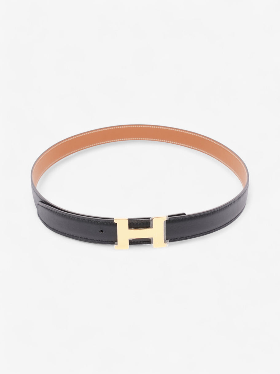 Hermes Mini Constance Belt Buckle and Reversible Strap Black / Gold / Brown Calfskin Leather 85cm Image 2