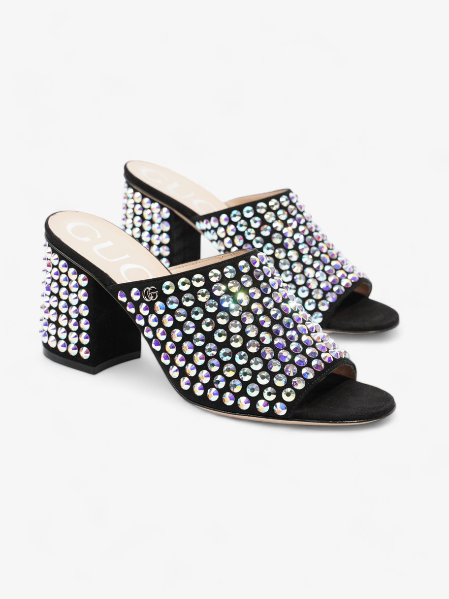 Embellished Mules 75 Black / Sequins Suede EU 37.5 UK 4.5 Image 2