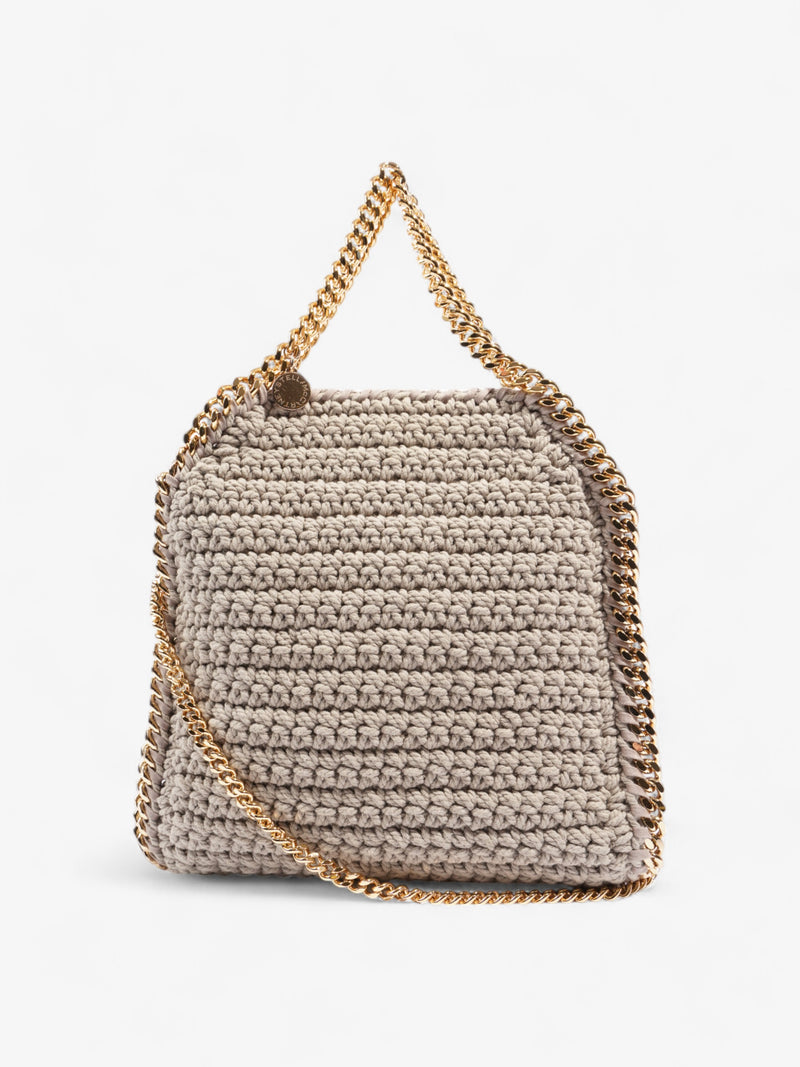  Stella McCartney Crotchet Tote Bag Greige Cotton Mini