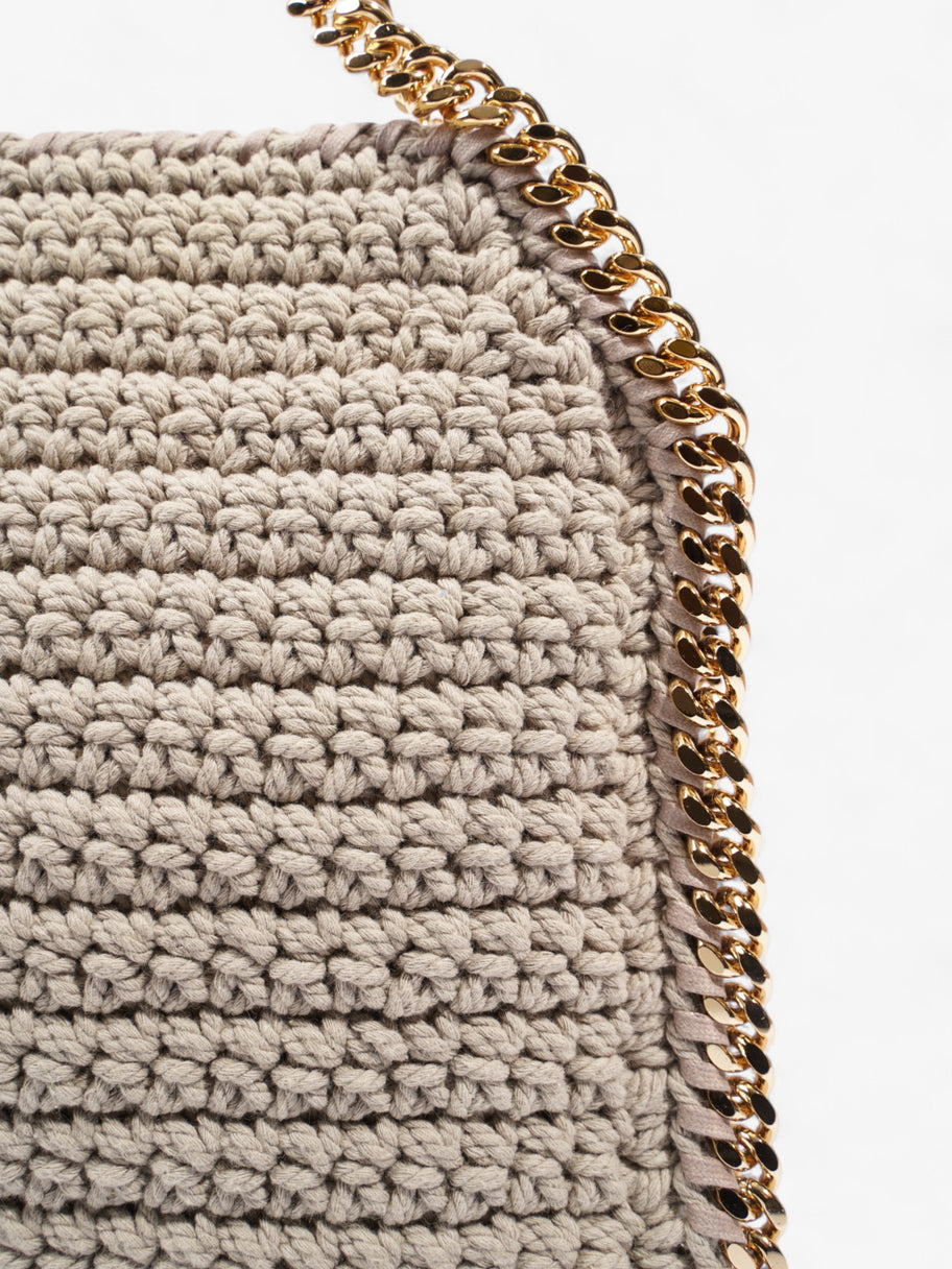 Stella McCartney Crotchet Tote Bag Greige Cotton Mini Image 3