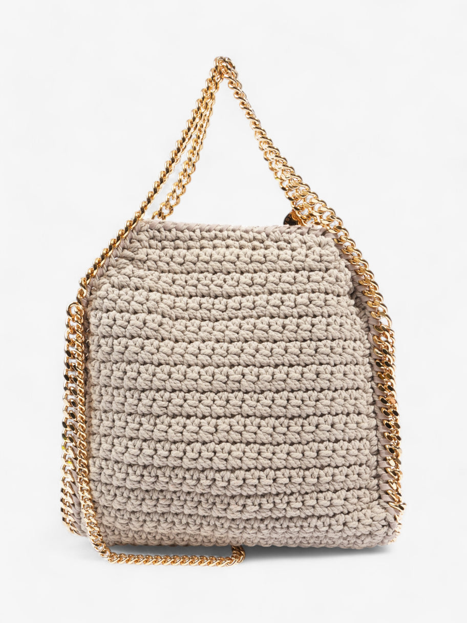 Stella McCartney Crotchet Tote Bag Greige Cotton Mini Image 5