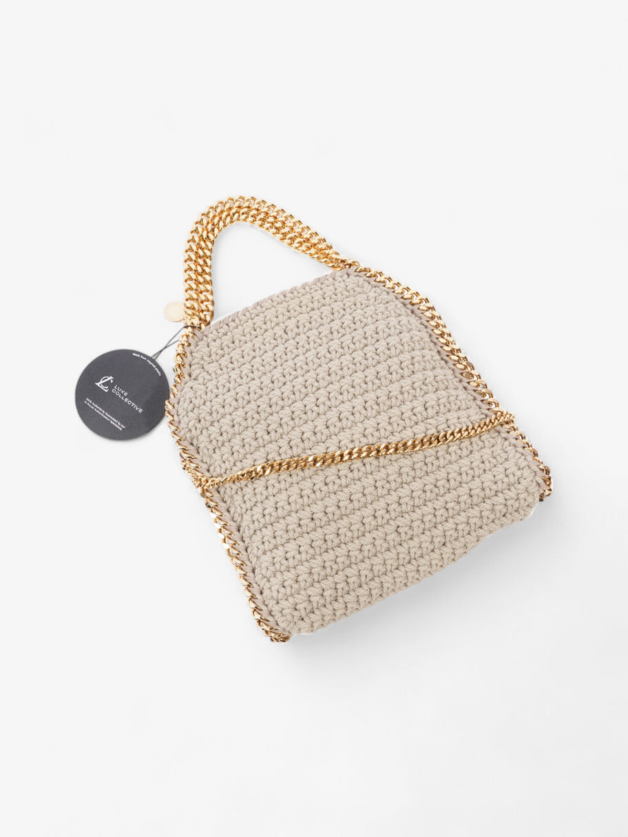 Stella McCartney Crotchet Tote Bag Greige Cotton Mini Image 9