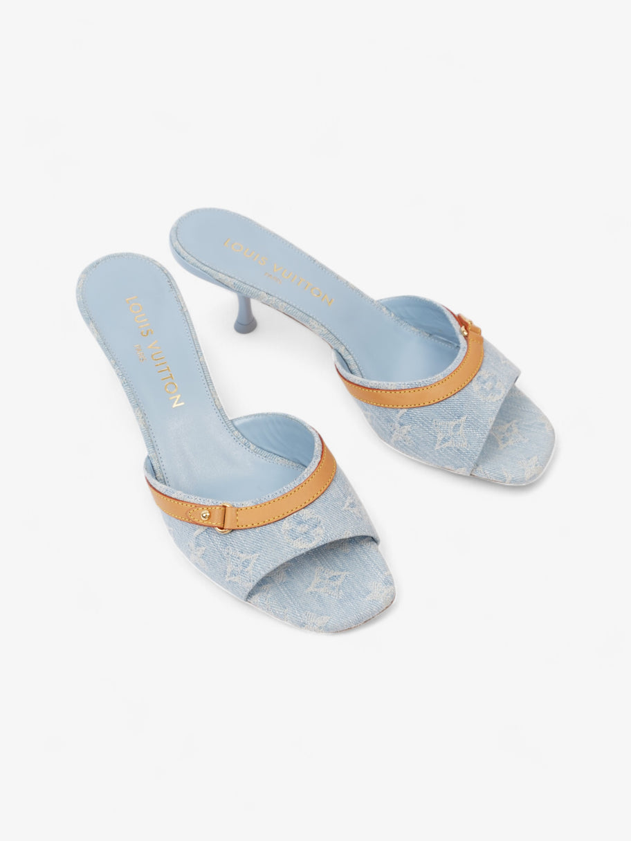 Louis Vuitton Neo Revival Mules Light blue / Beige  Canvas EU 38.5 UK 5.5 Image 2