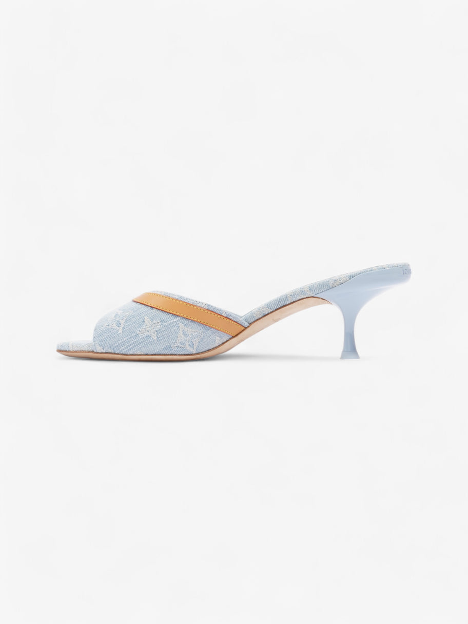 Louis Vuitton Neo Revival Mules Light blue / Beige  Canvas EU 38.5 UK 5.5 Image 3