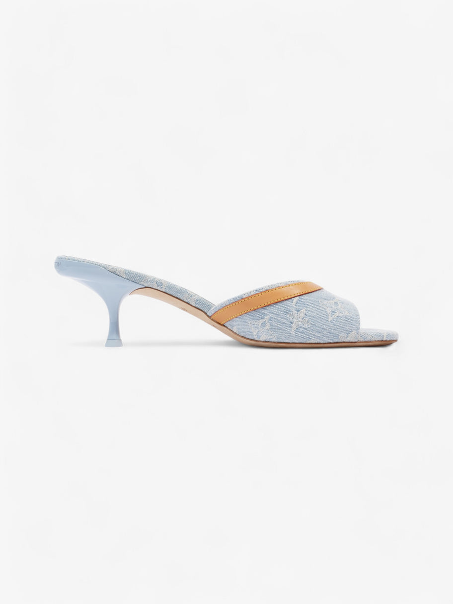 Louis Vuitton Neo Revival Mules Light blue / Beige  Canvas EU 38.5 UK 5.5 Image 4