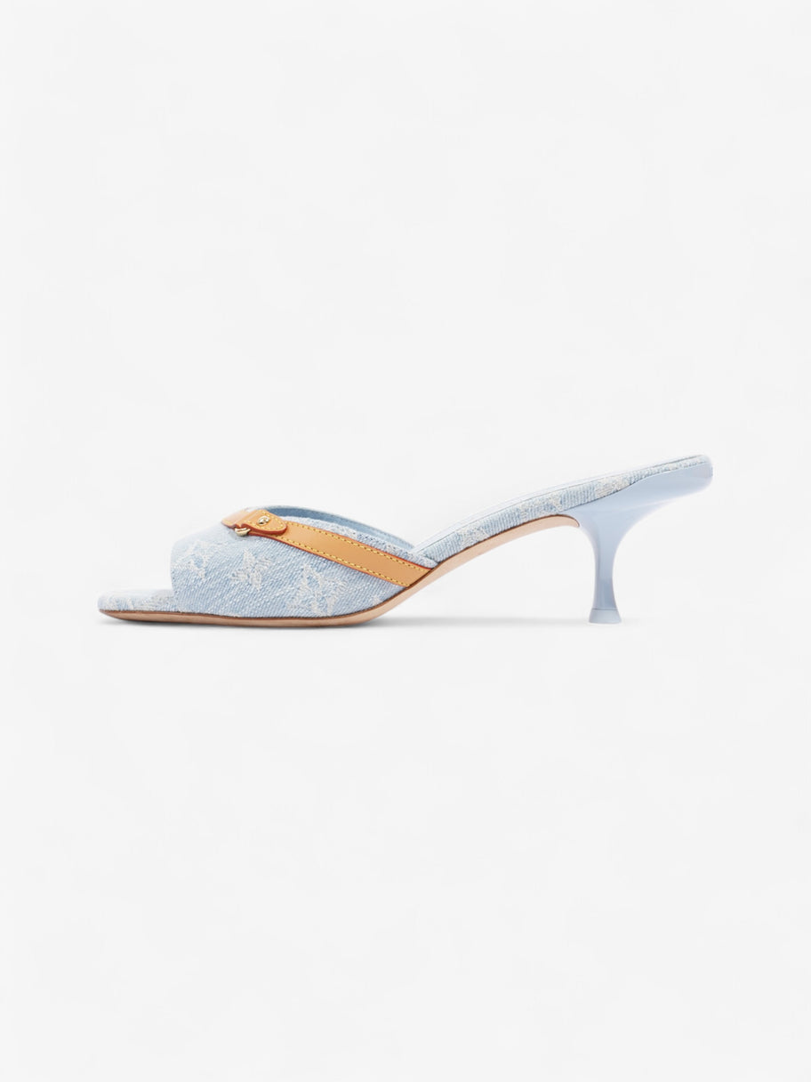 Louis Vuitton Neo Revival Mules Light blue / Beige  Canvas EU 38.5 UK 5.5 Image 5