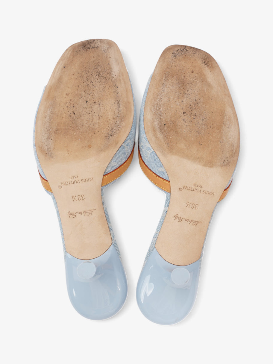 Louis Vuitton Neo Revival Mules Light blue / Beige  Canvas EU 38.5 UK 5.5 Image 7