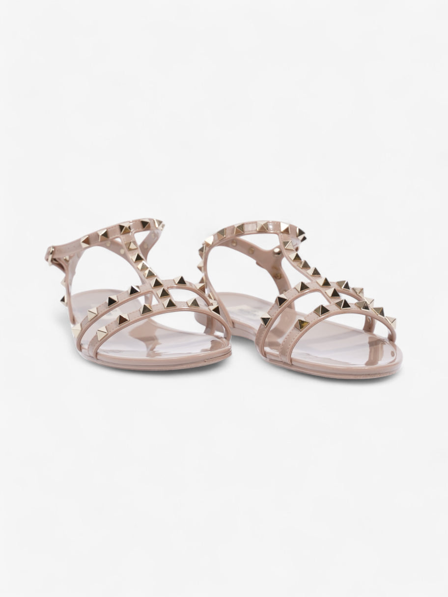 Valentino Rockstud Gladiator Sandals Blush Rubber EU 39 UK 6 Image 2