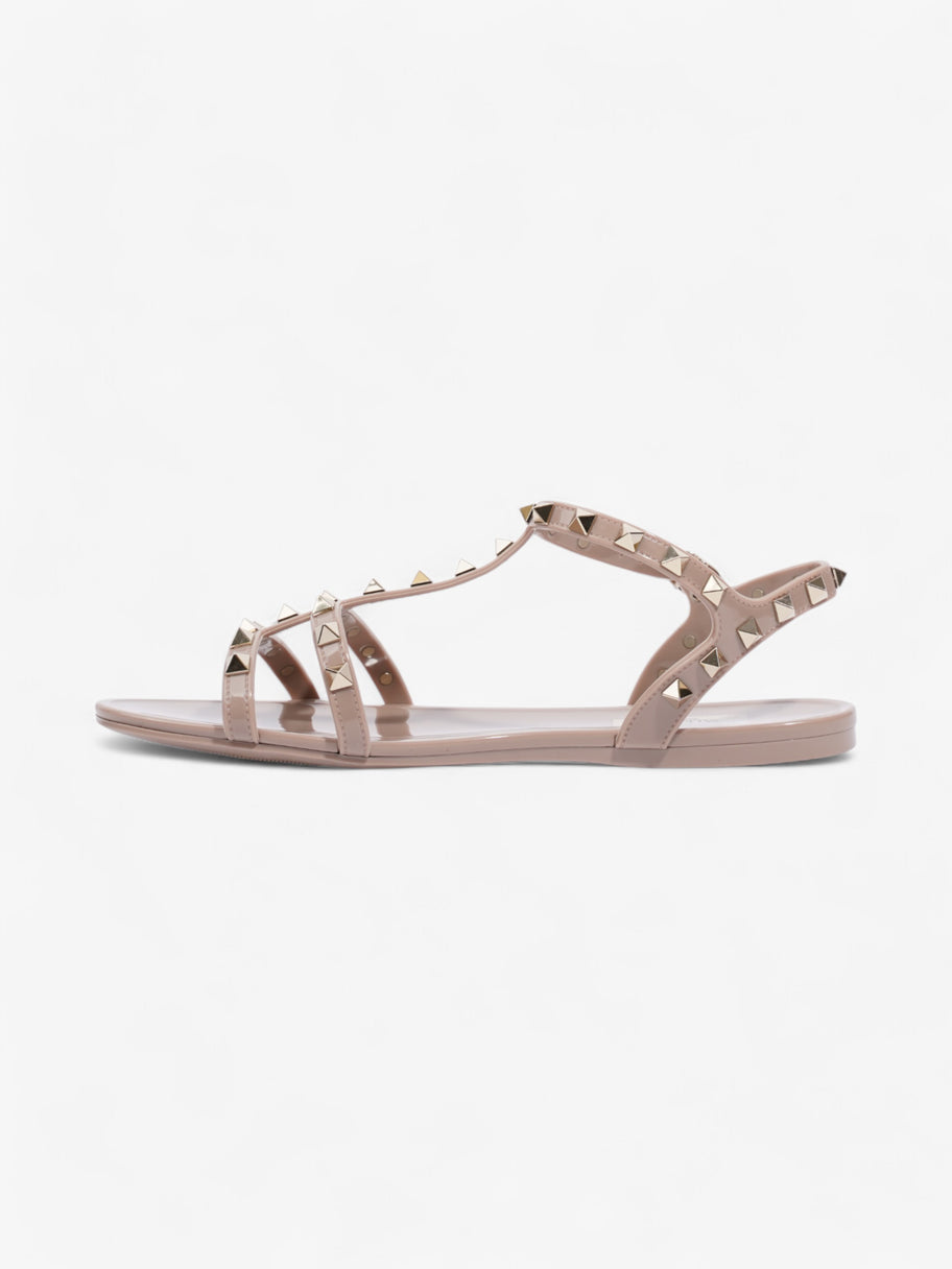 Valentino Rockstud Gladiator Sandals Blush Rubber EU 39 UK 6 Image 3