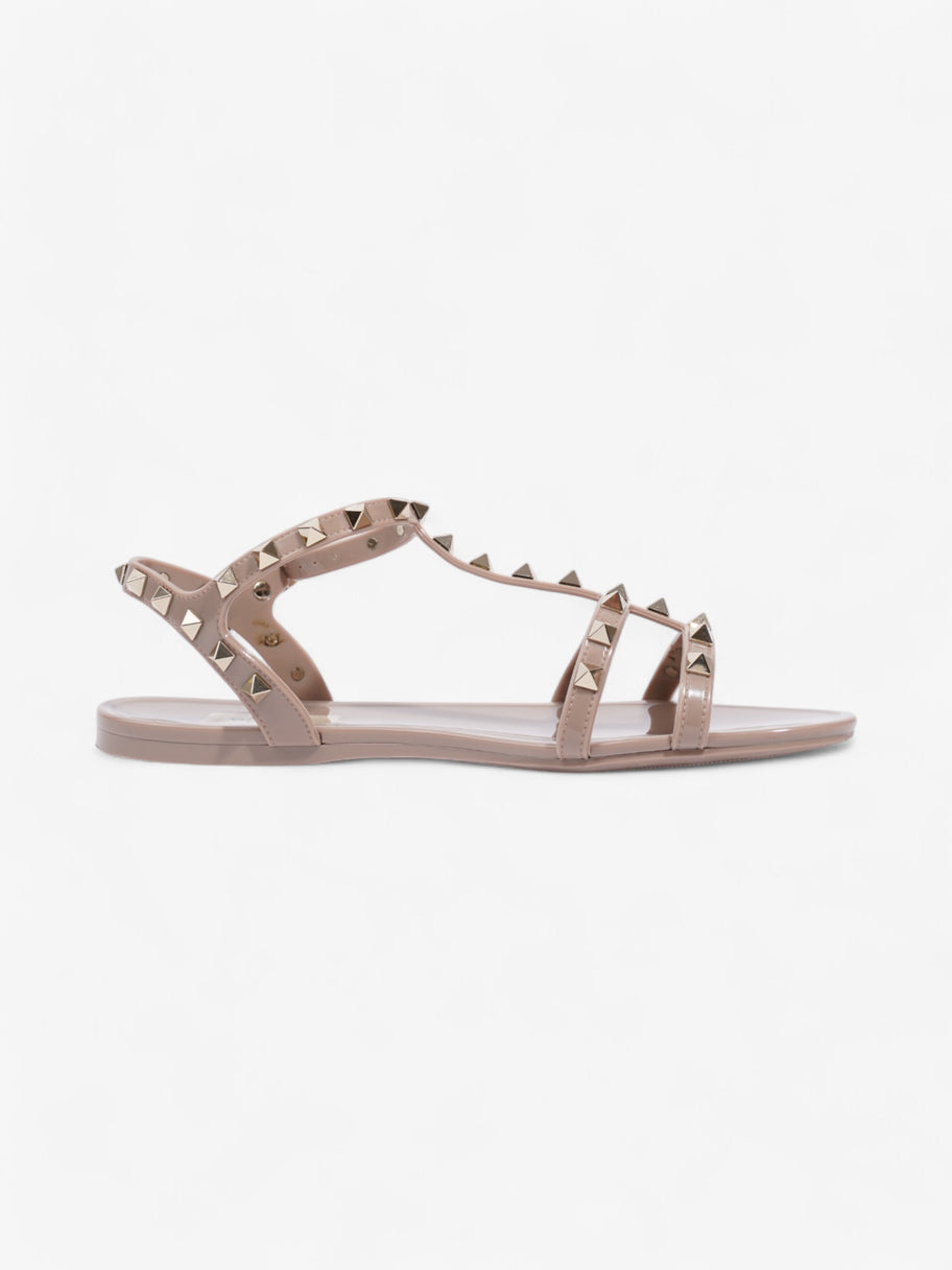 Valentino Rockstud Gladiator Sandals Blush Rubber EU 39 UK 6 Image 4