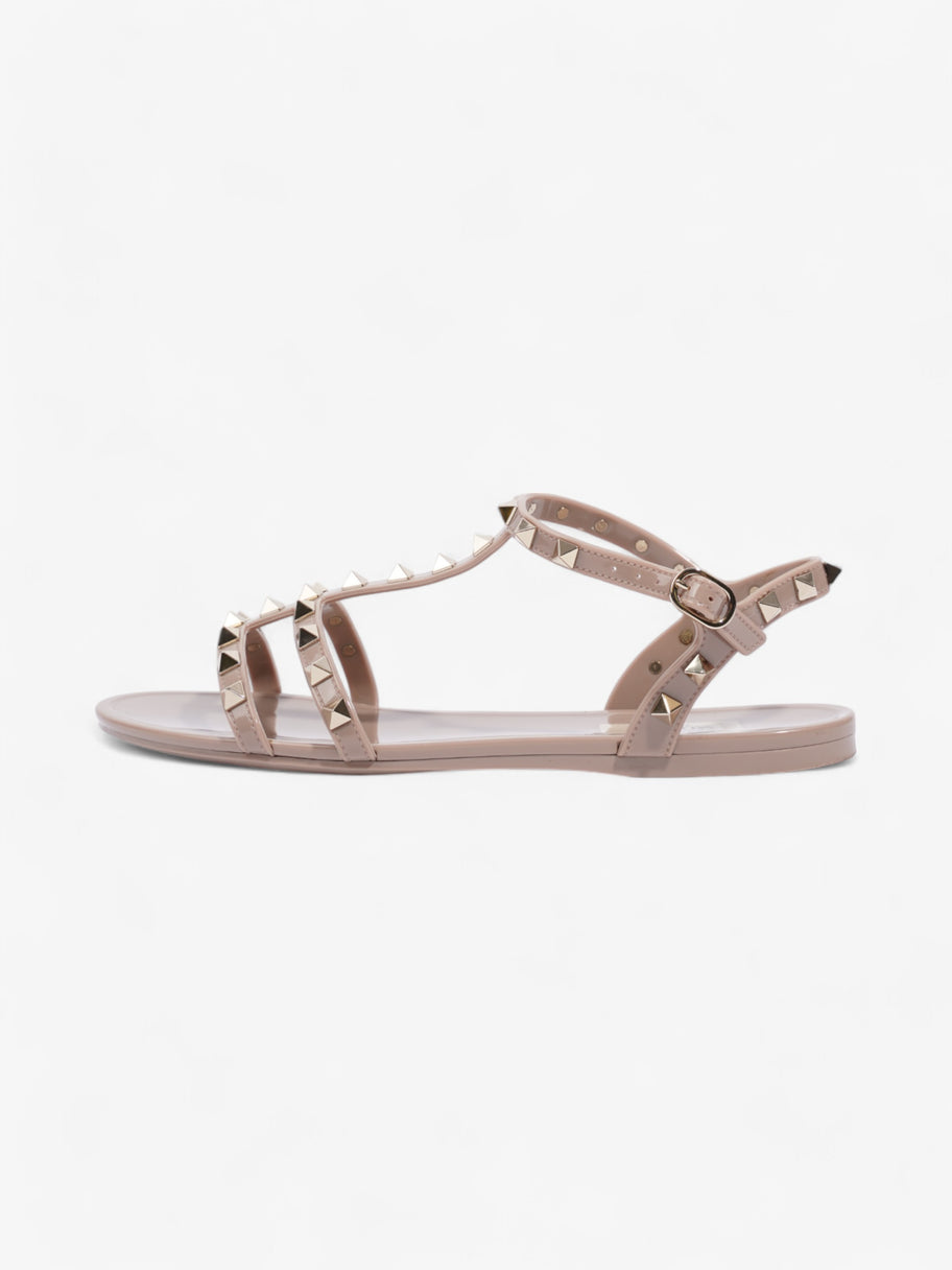 Valentino Rockstud Gladiator Sandals Blush Rubber EU 39 UK 6 Image 5