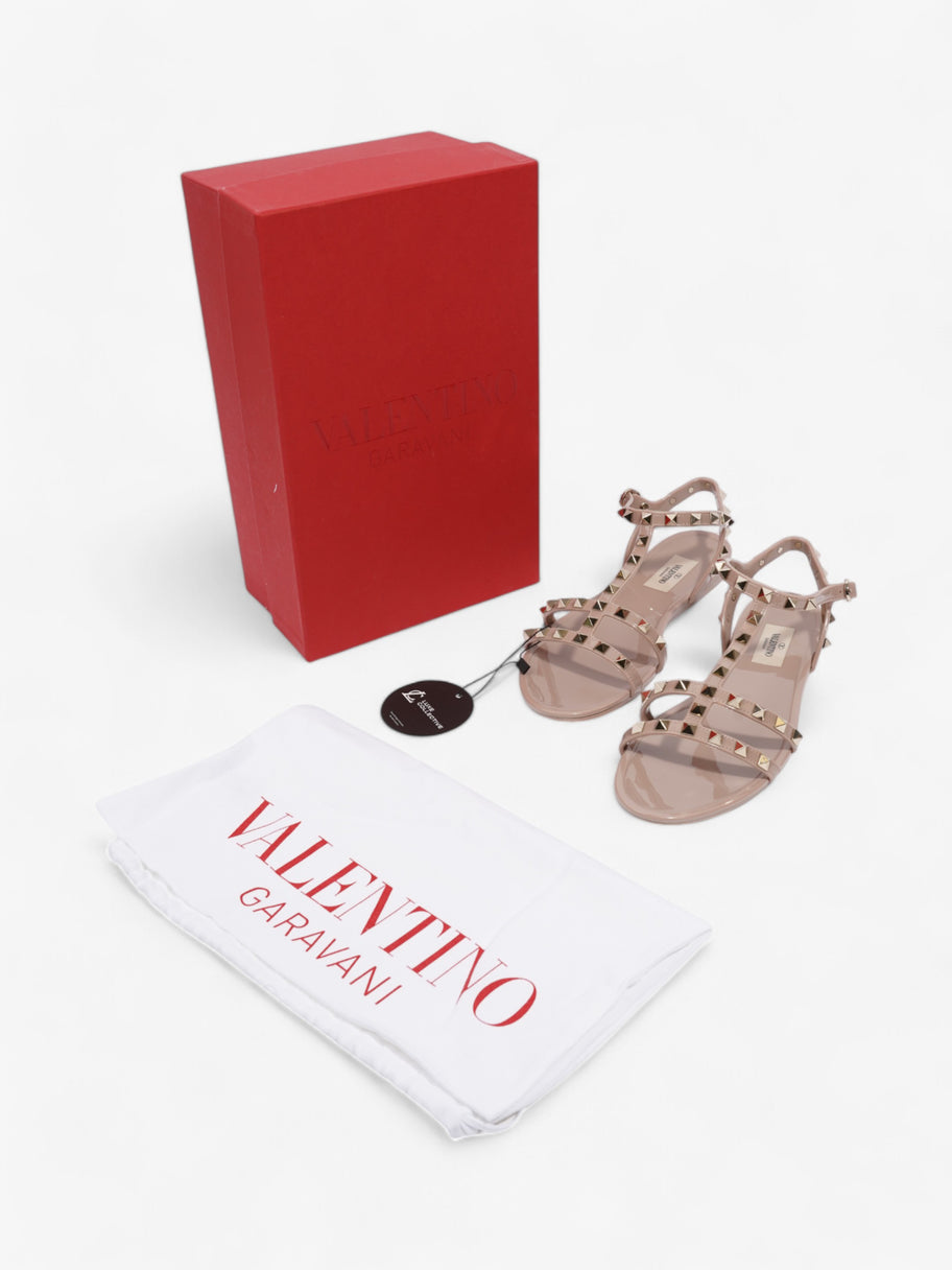 Valentino Rockstud Gladiator Sandals Blush Rubber EU 39 UK 6 Image 8