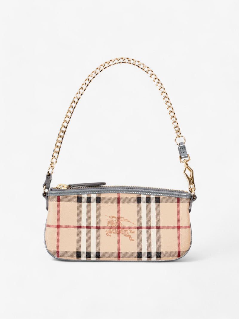  Burberry Clara Pochette Haymarket Check / Grey Canvas