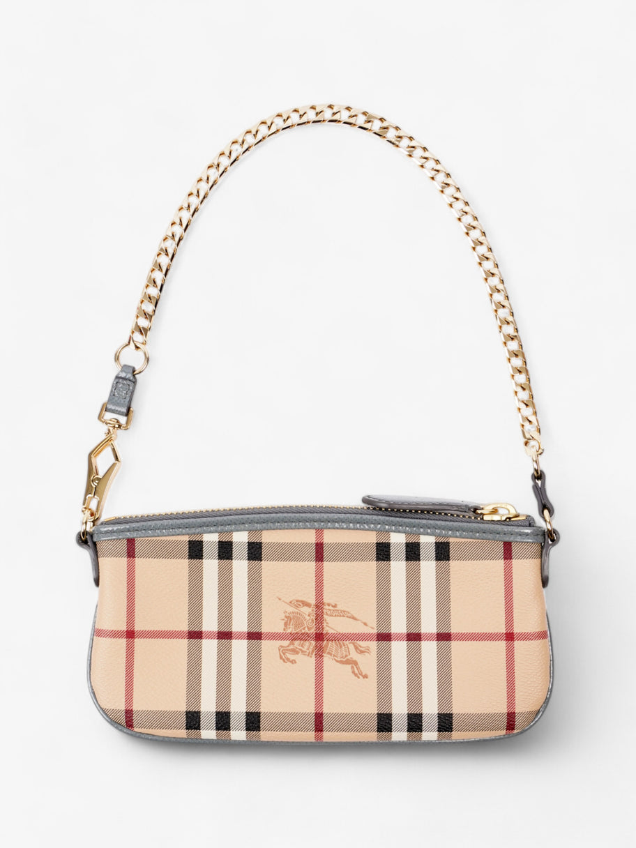 Burberry Clara Pochette Haymarket Check / Grey Canvas Image 4