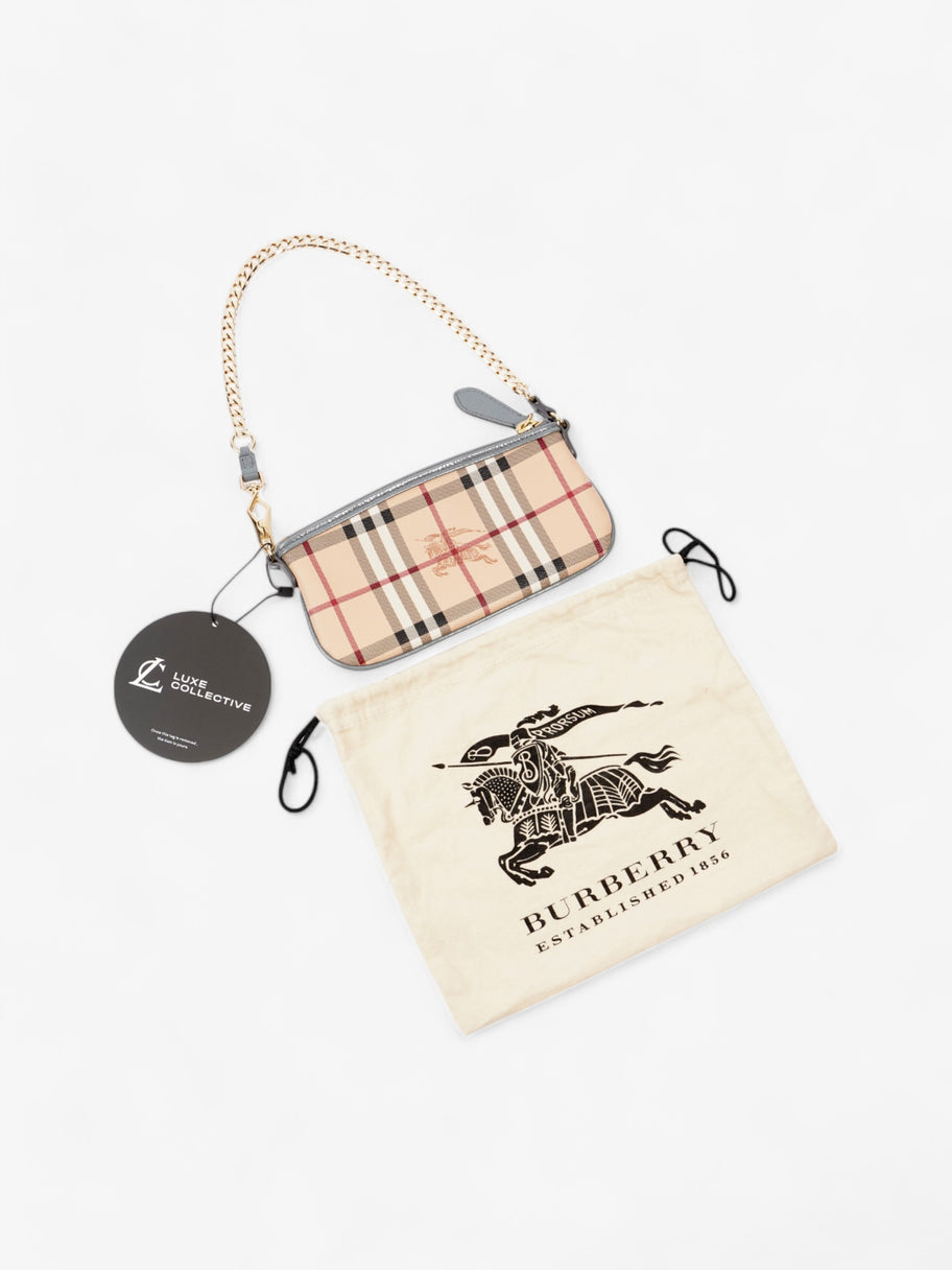 Burberry Clara Pochette Haymarket Check / Grey Canvas Image 8