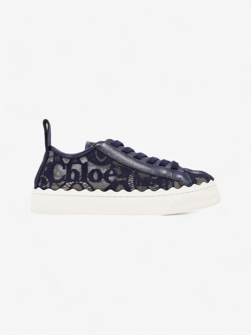  Chloe Lauren Navy Blue / White Lace EU 38 UK 5