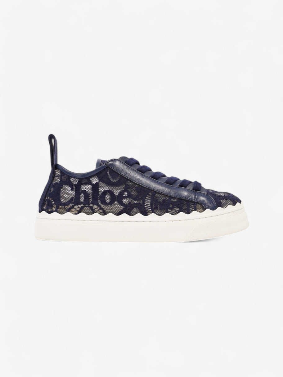 Chloe Lauren Navy Blue / White Lace EU 38 UK 5 Image 1