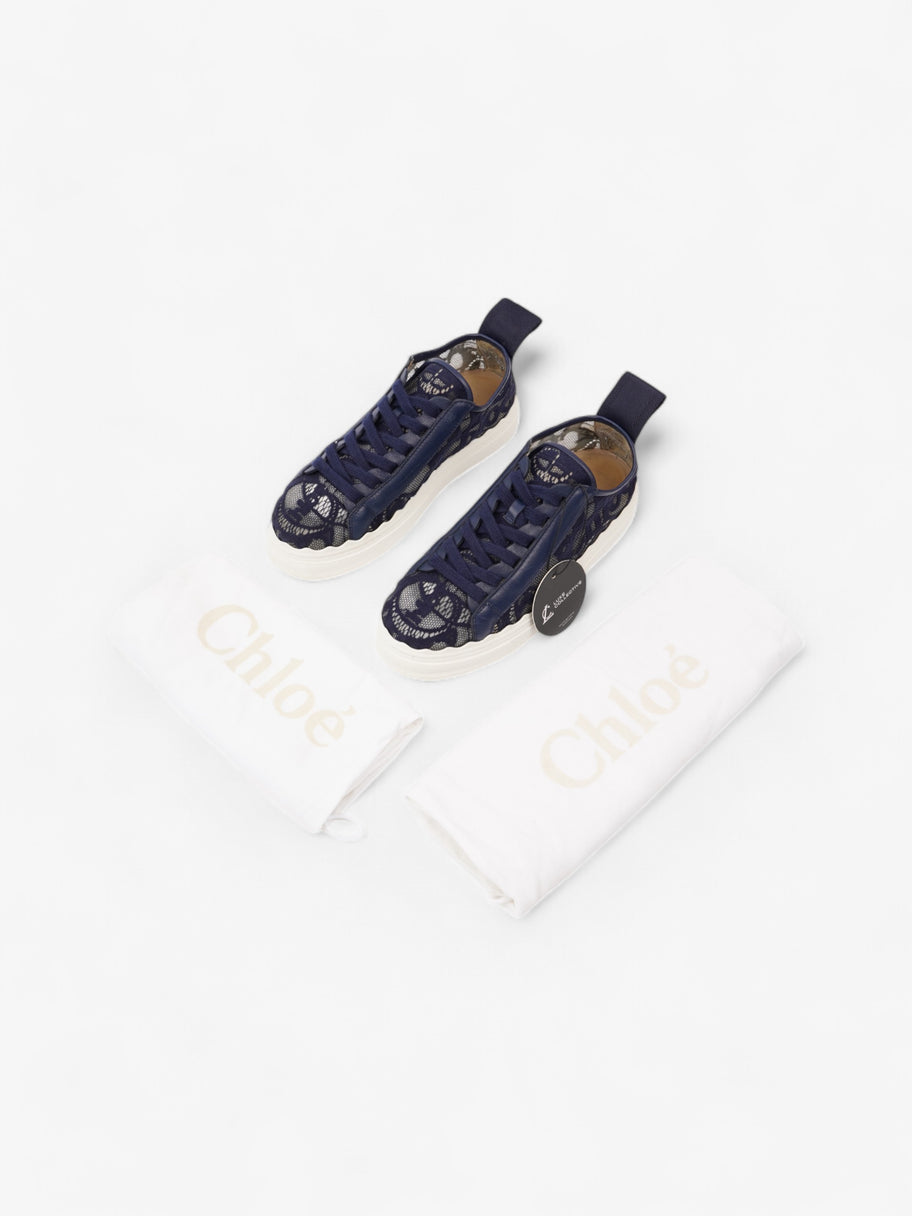 Chloe Lauren Navy Blue / White Lace EU 38 UK 5 Image 10