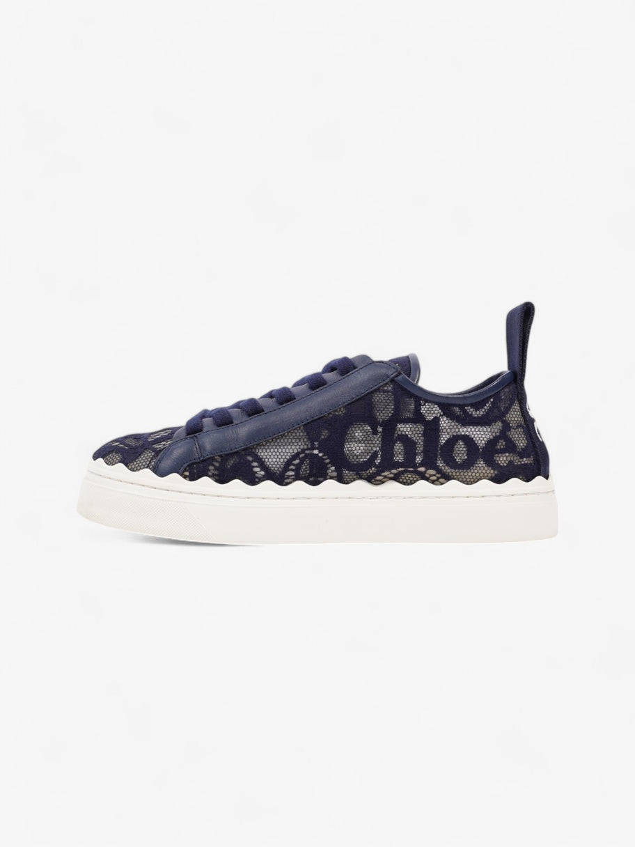 Chloe Lauren Navy Blue / White Lace EU 38 UK 5 Image 3