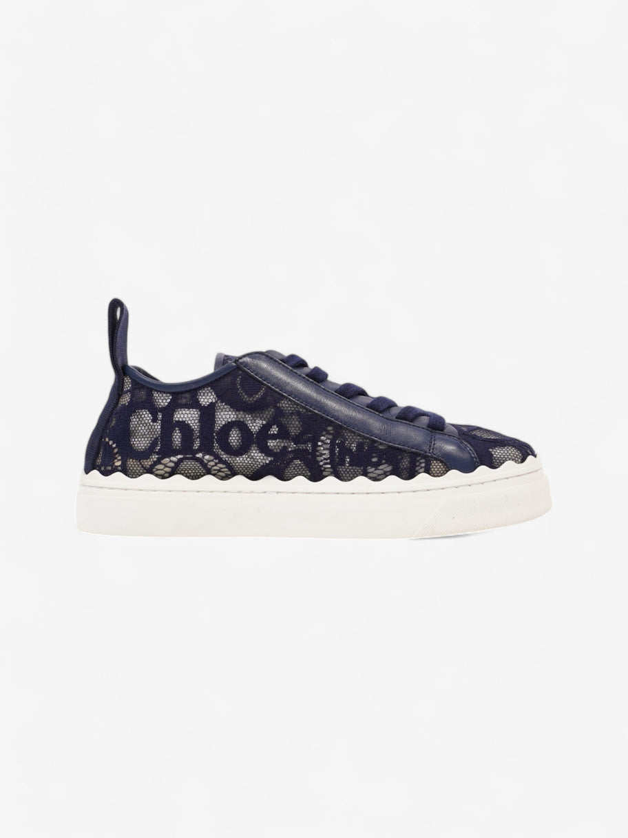 Chloe Lauren Navy Blue / White Lace EU 38 UK 5 Image 4