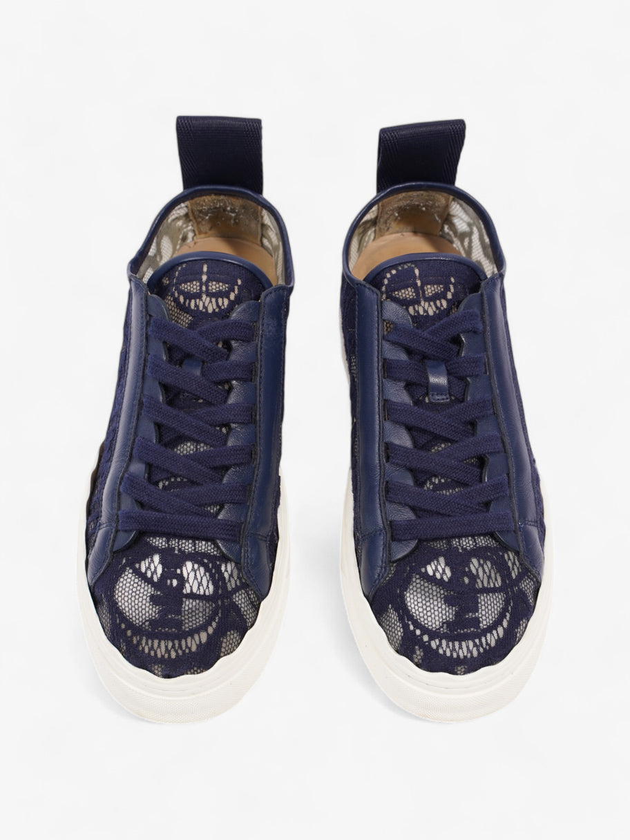 Chloe Lauren Navy Blue / White Lace EU 38 UK 5 Image 8