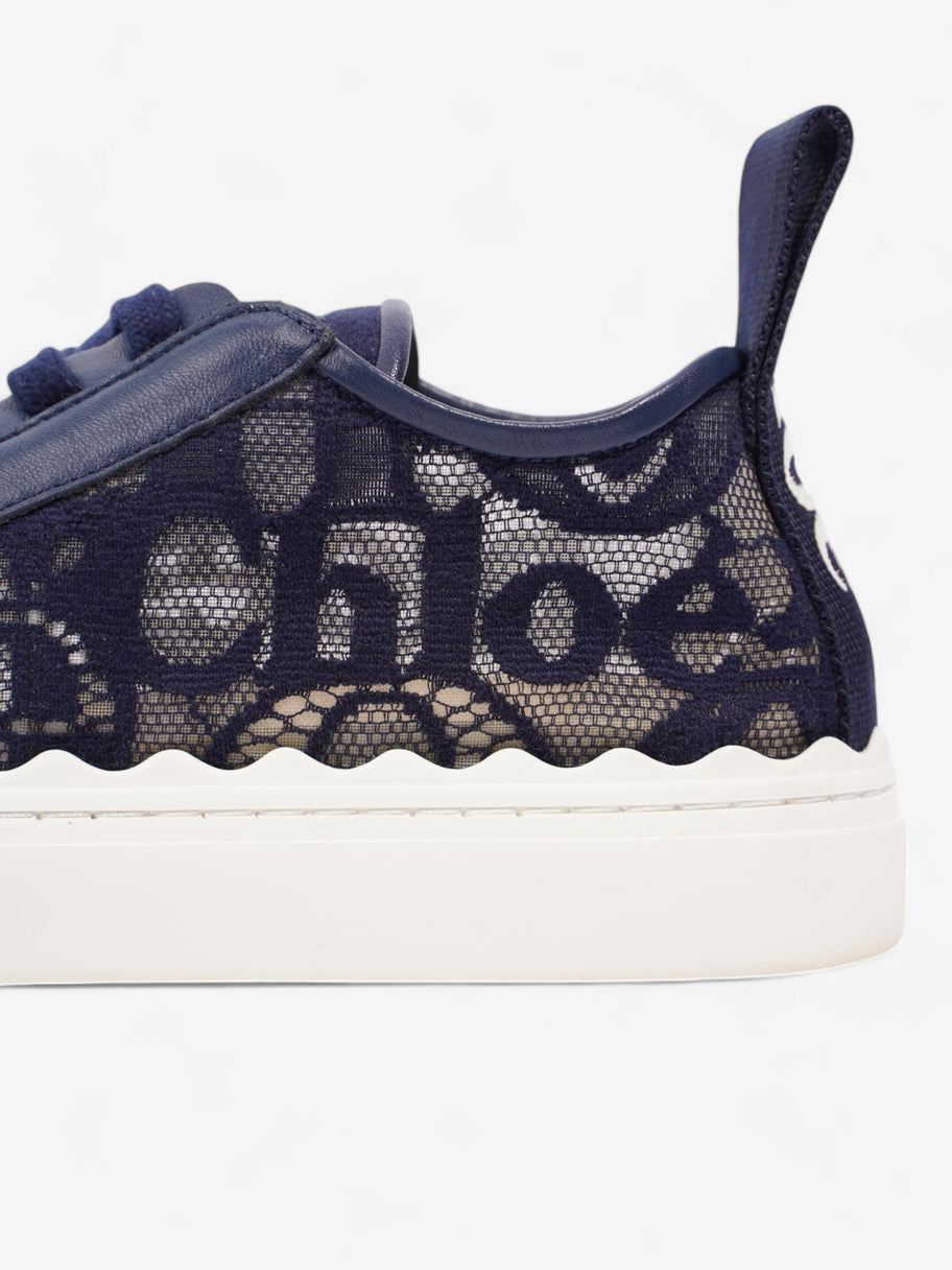 Chloe Lauren Navy Blue / White Lace EU 38 UK 5 Image 9