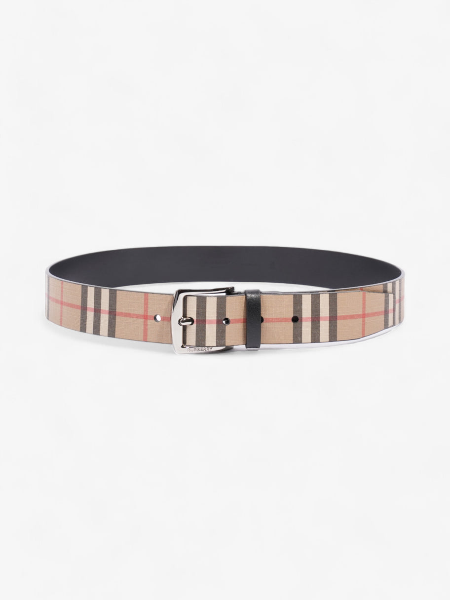 Burberry Check Belt Black / Nova Check Leather 85cm / 34