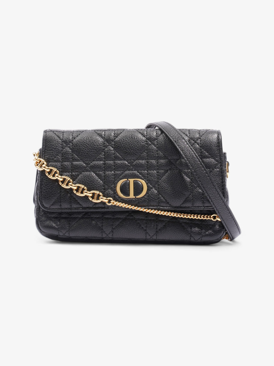 Christian Dior Caro Pouch Black Calfskin Leather Image 1