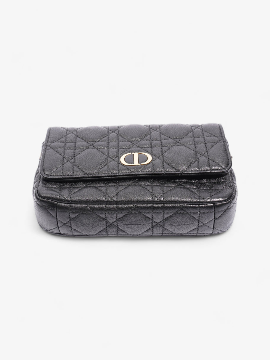 Christian Dior Caro Pouch Black Calfskin Leather Image 6