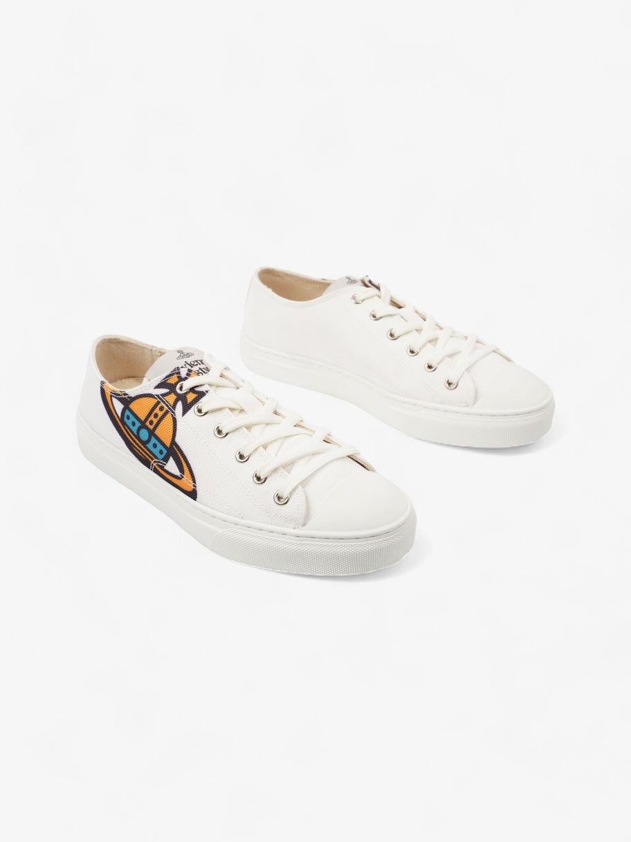 Vivienne Westwood Plimsoll Low-top  White / Yellow  / Blue Canvas EU 41 UK 8 Image 2