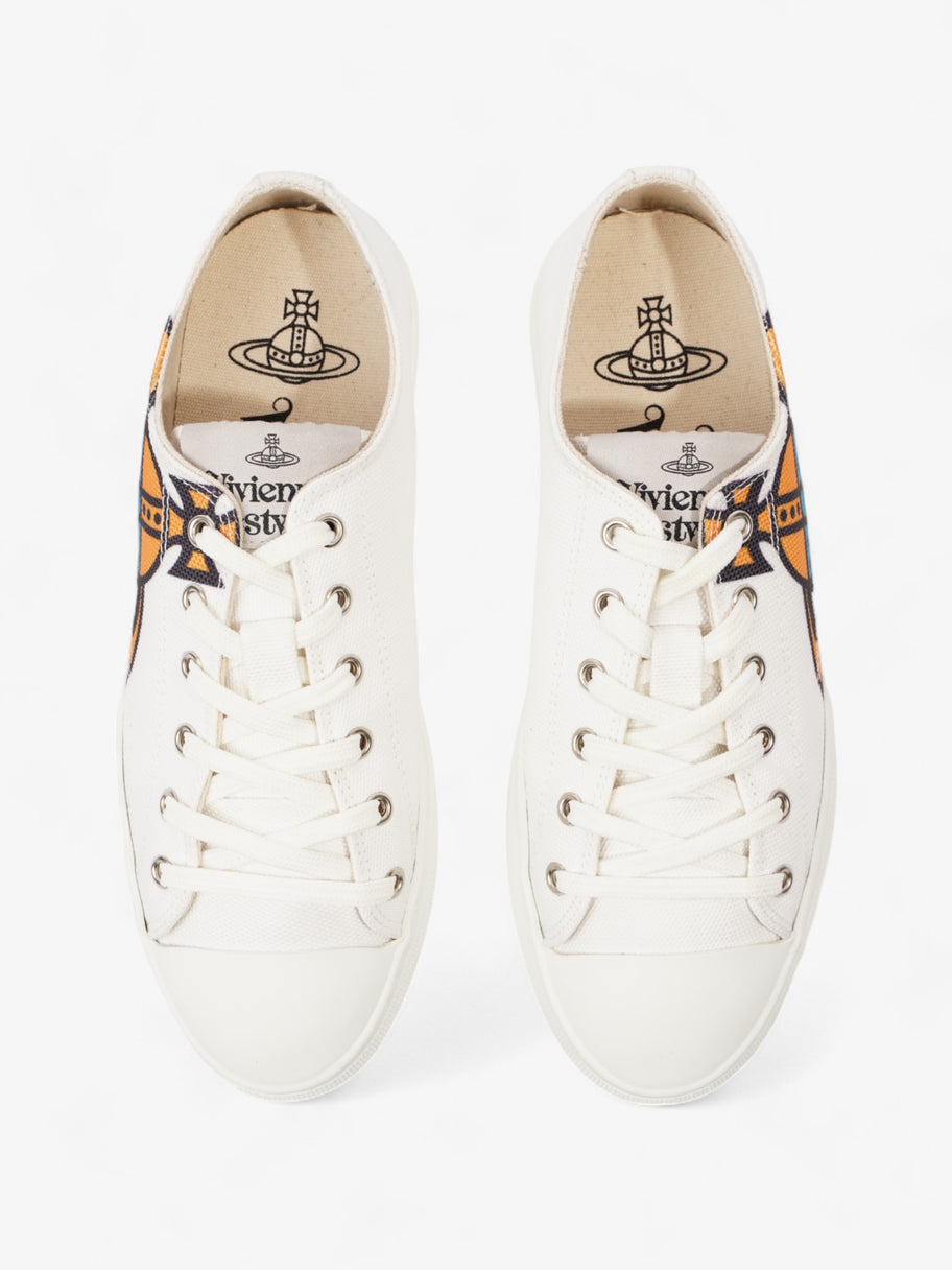 Vivienne Westwood Plimsoll Low-top  White / Yellow  / Blue Canvas EU 41 UK 8 Image 8