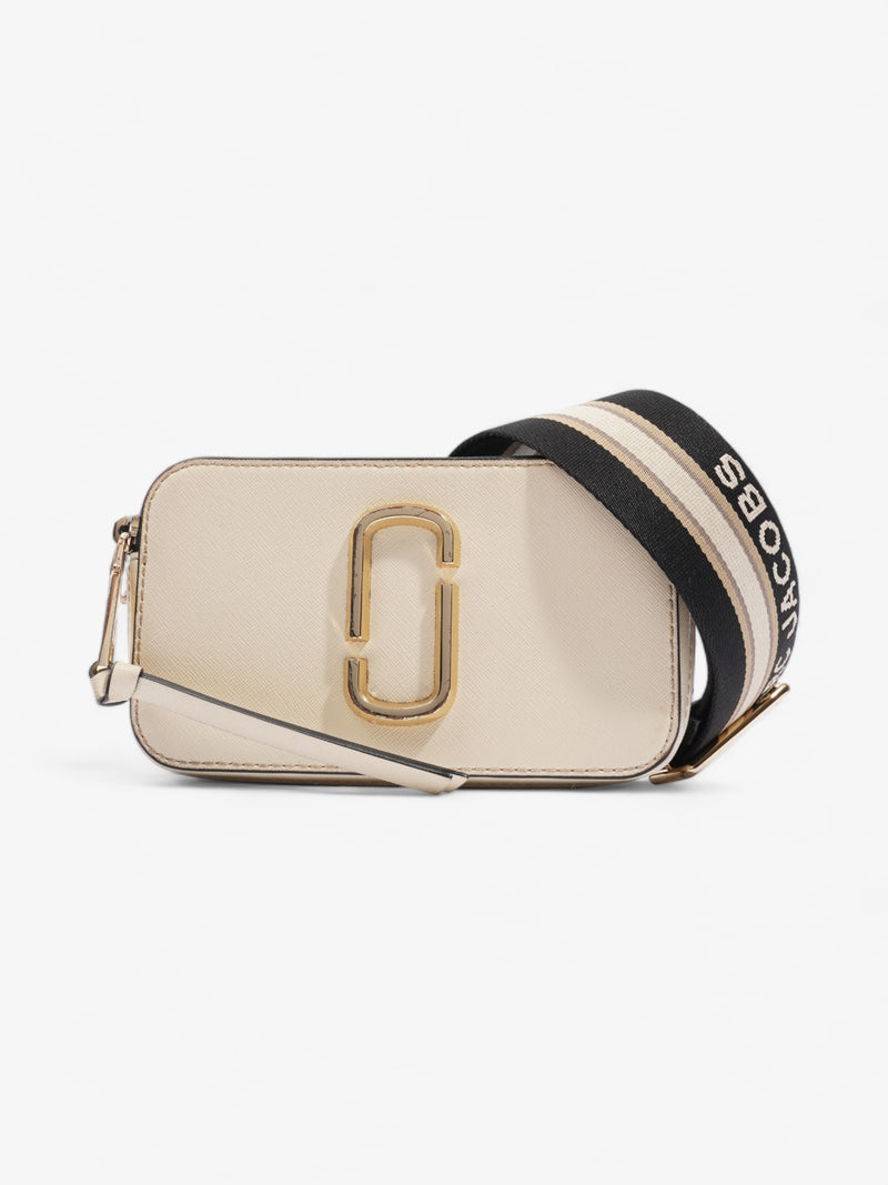  Marc Jacobs The Snapshot Cream / Black Saffiano Leather