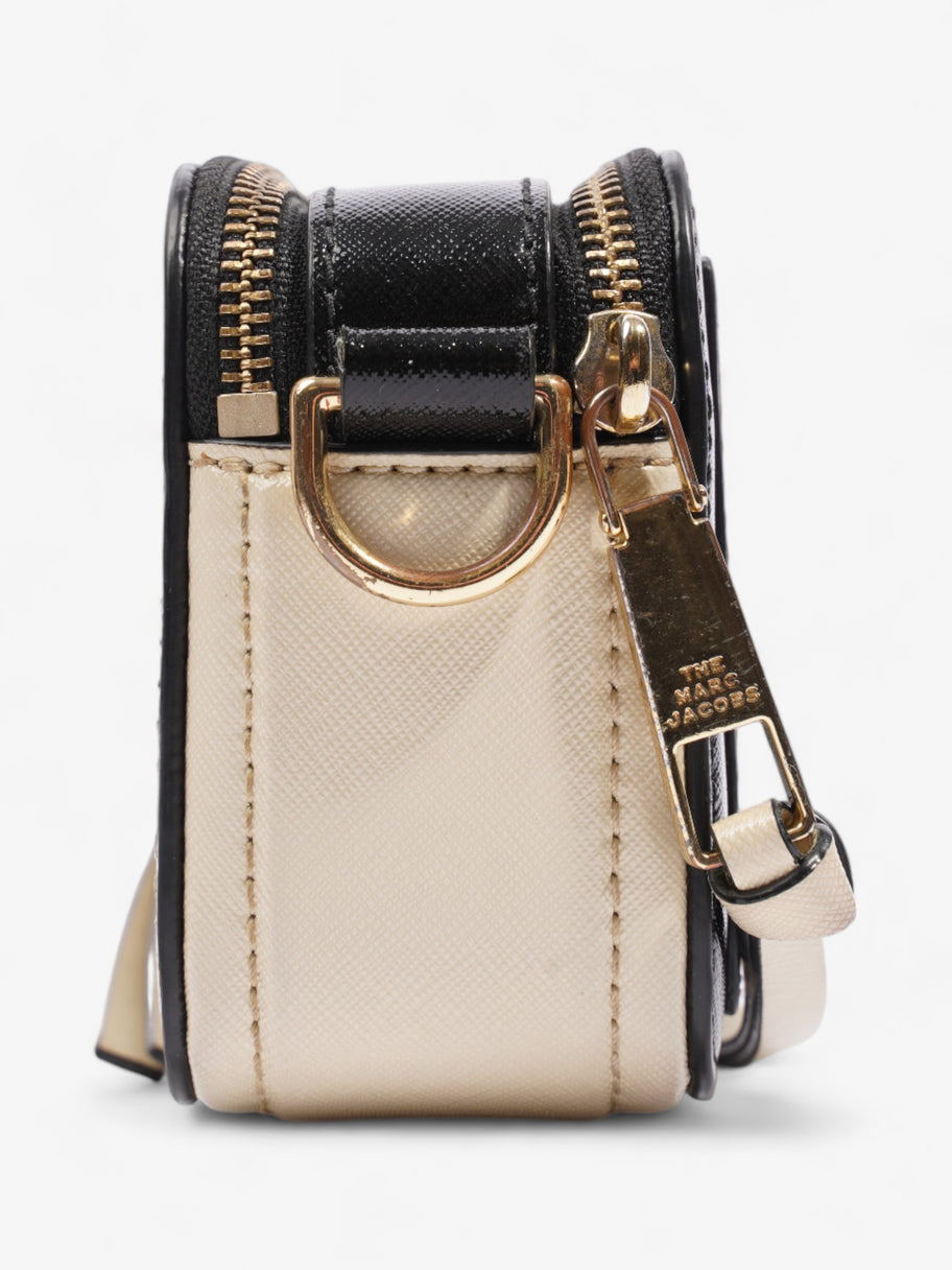 Marc Jacobs The Snapshot Cream / Black Saffiano Leather Image 3