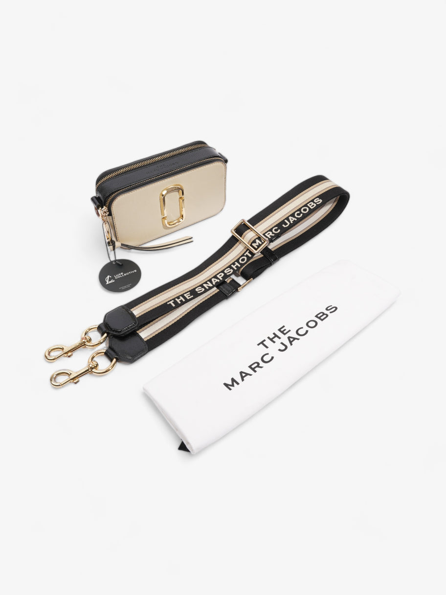 Marc Jacobs The Snapshot Cream / Black Saffiano Leather Image 10