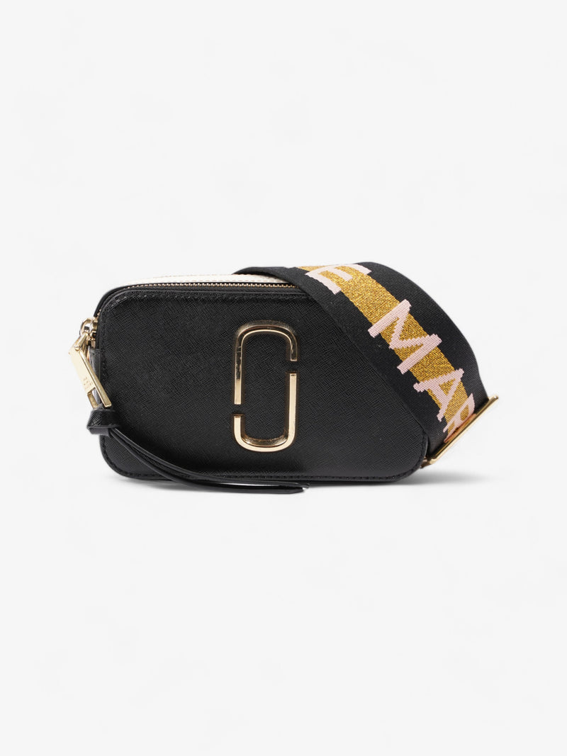  Marc Jacobs The Snapshot Black / White Saffiano Leather