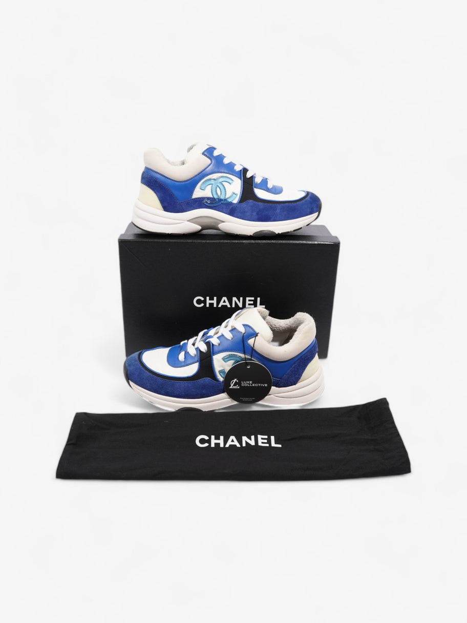 Chanel CC Runner White / Blue / Black Suede EU 37.5 UK 4.5 Image 10