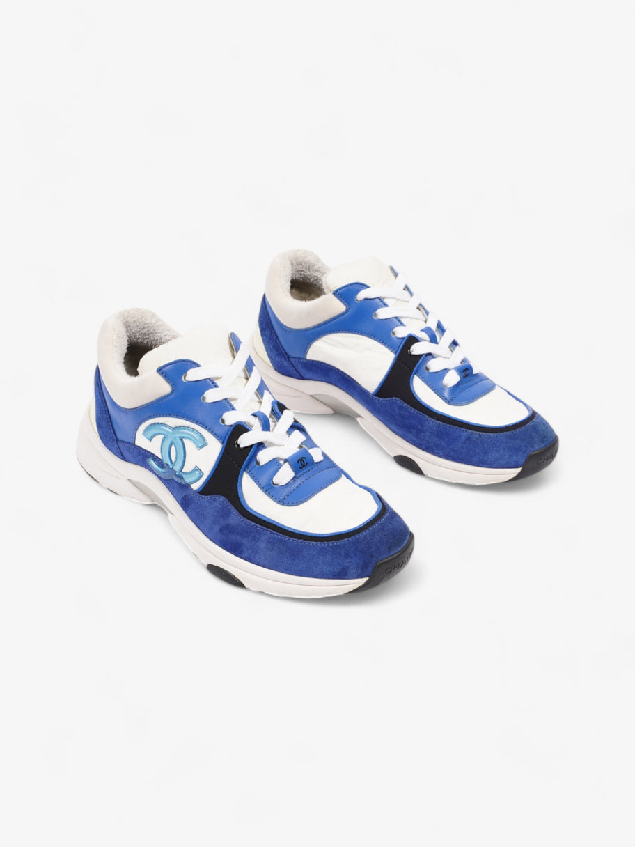 Chanel CC Runner White / Blue / Black Suede EU 37.5 UK 4.5 Image 2