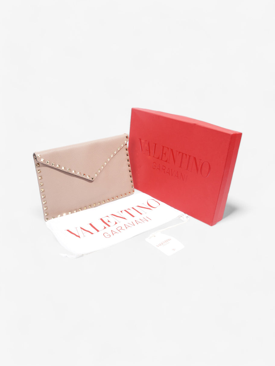 Valentino Clutch Poudre Leather Large Image 7