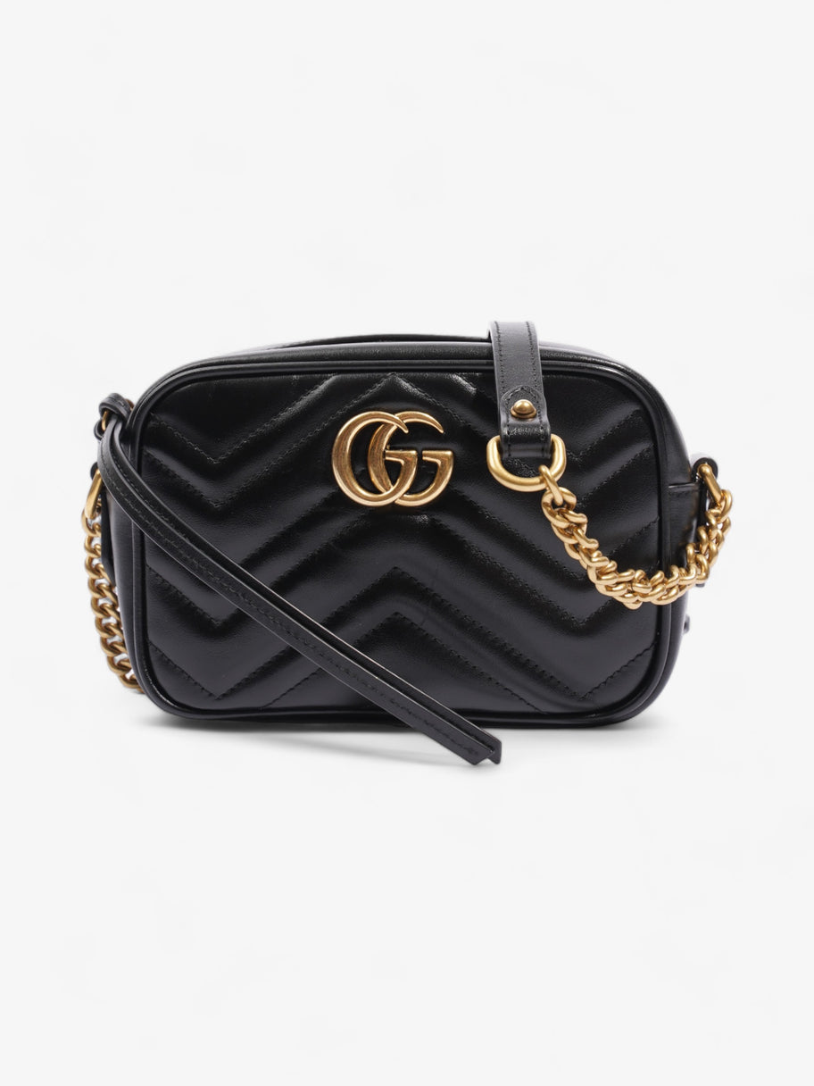 Gucci GG Marmont Black Matelasse Leather Mini Image 1